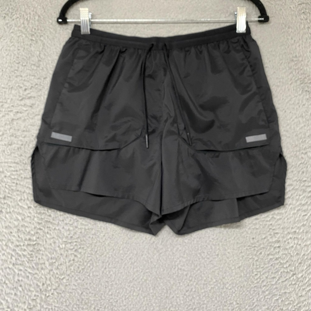 Nike Tech Pack Running Shorts Mens Medium Black 2 In 1 Gym Workout Lined 4 Inch
